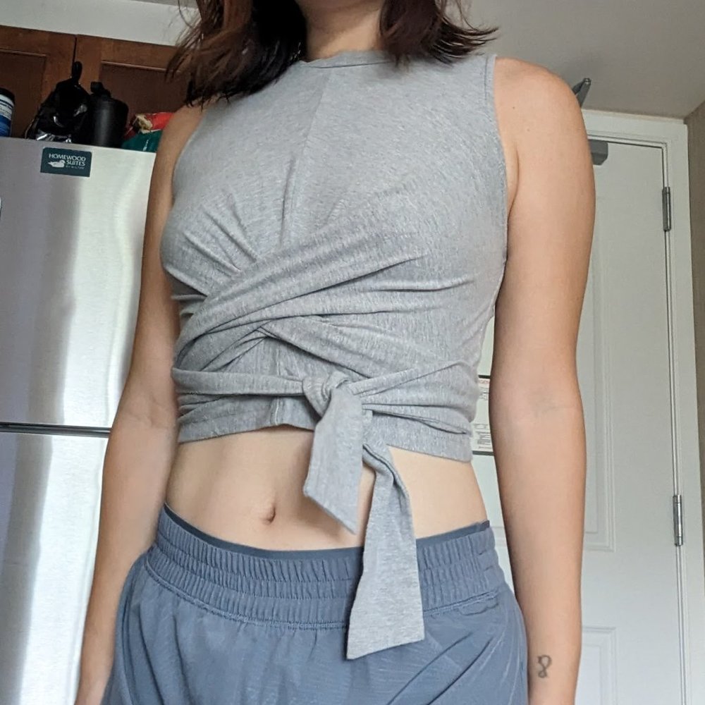 Modern Citizen Grey Wrap Tank- Size Small